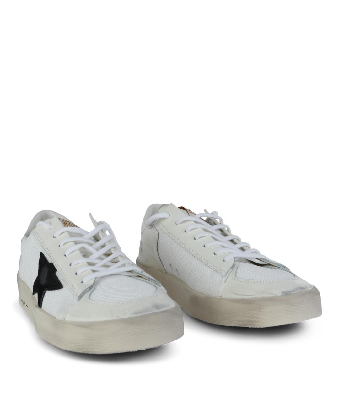 GOLDEN GOOSE DELUXE BRAND Белые кожаные низкие кроссовки / кеды, фото 4