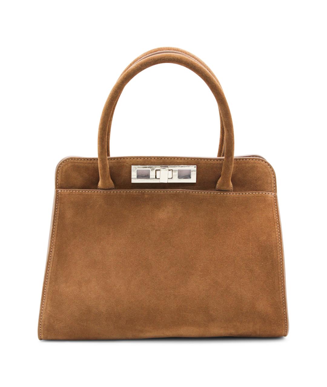 FABIANA FILIPPI Коричневая замшевая сумка через плечо, фото 1