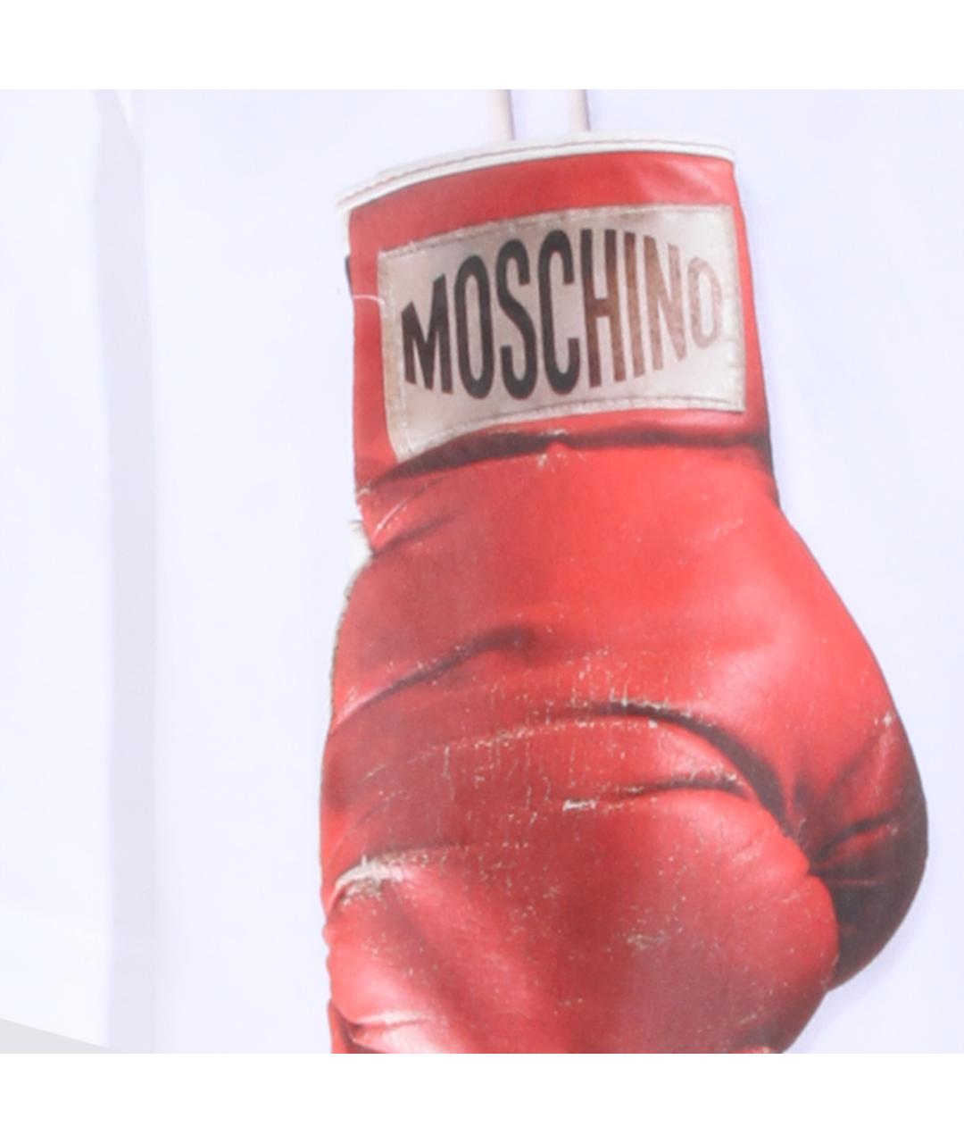 MOSCHINO Белая хлопковая футболка, фото 3