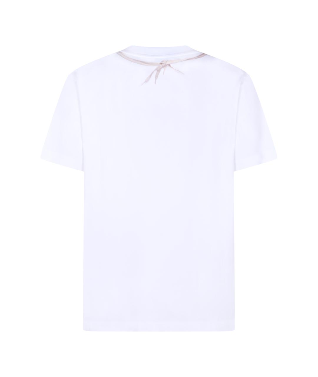 MOSCHINO Белая хлопковая футболка, фото 2