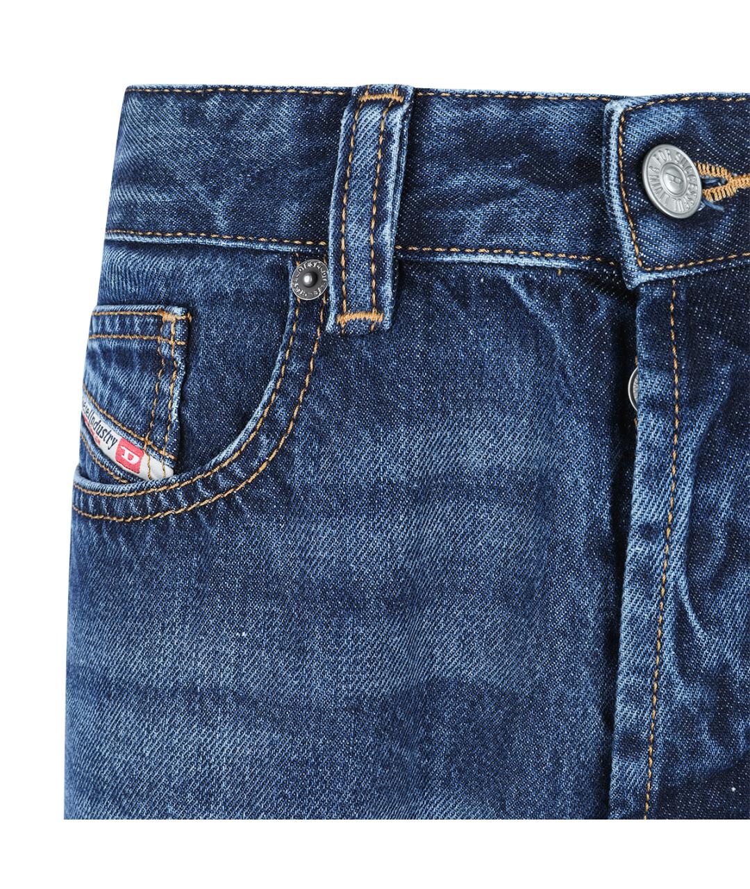 DIESEL Синие хлопковые прямые джинсы, фото 3
