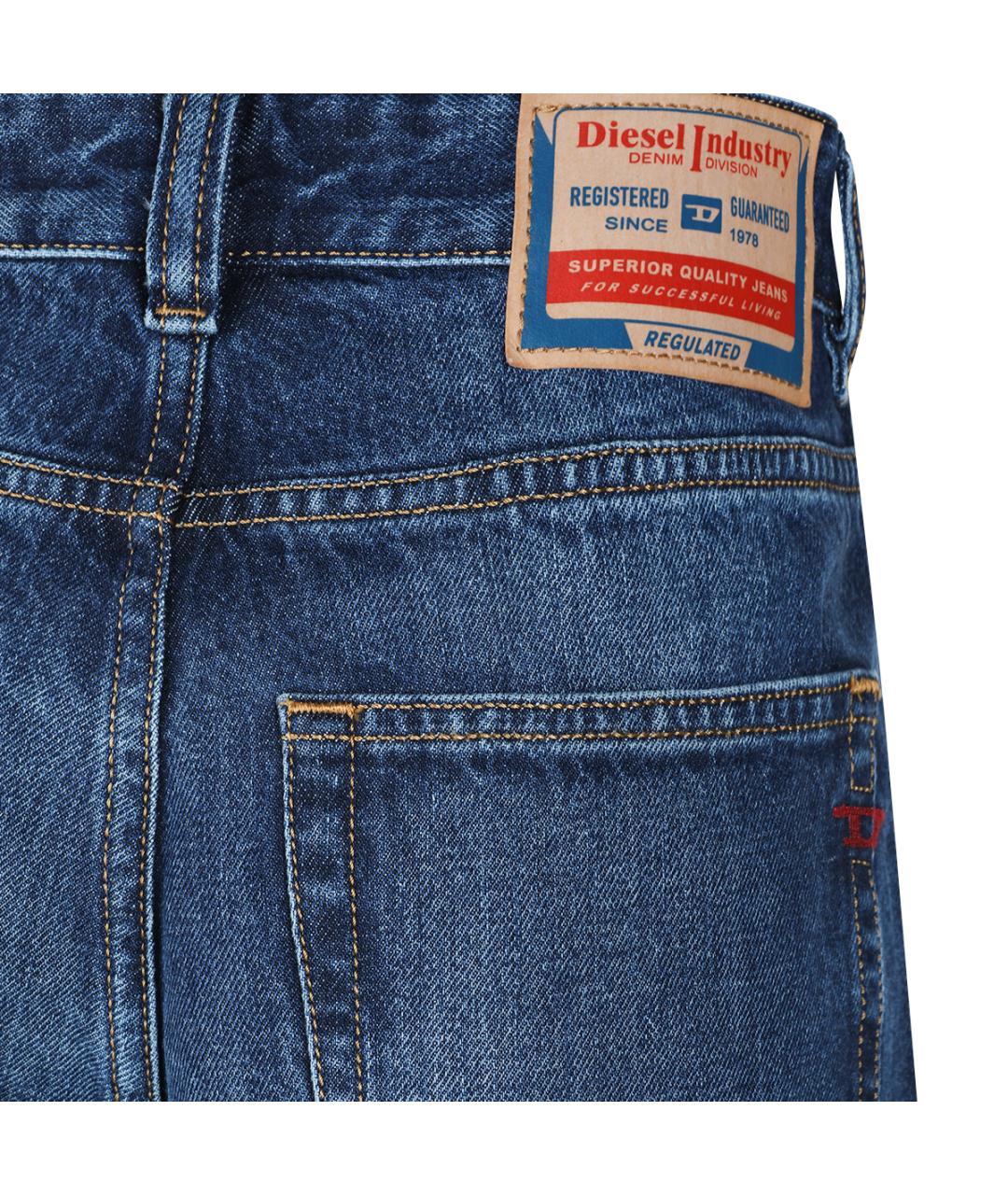 DIESEL Синие хлопковые прямые джинсы, фото 4