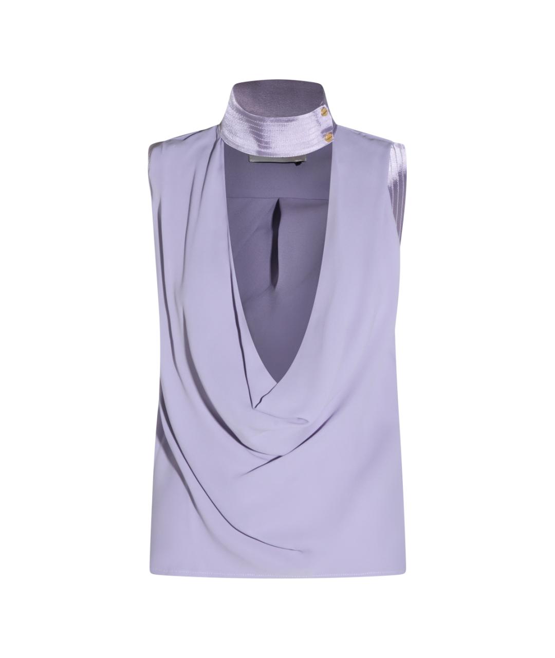 ELISABETTA FRANCHI Фиолетовая вискозная блузы, фото 1