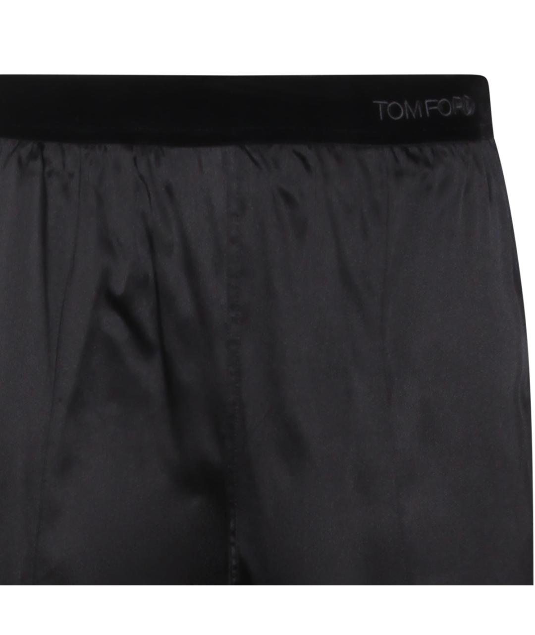 TOM FORD Черные шелковые прямые брюки, фото 3