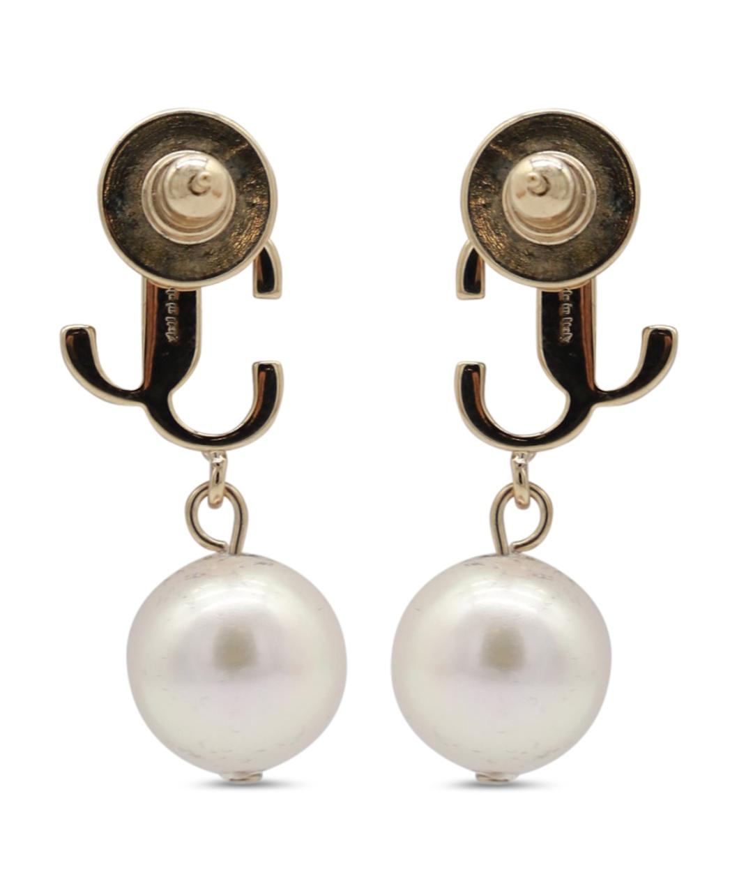 JIMMY CHOO Золотые металлические серьги, фото 2