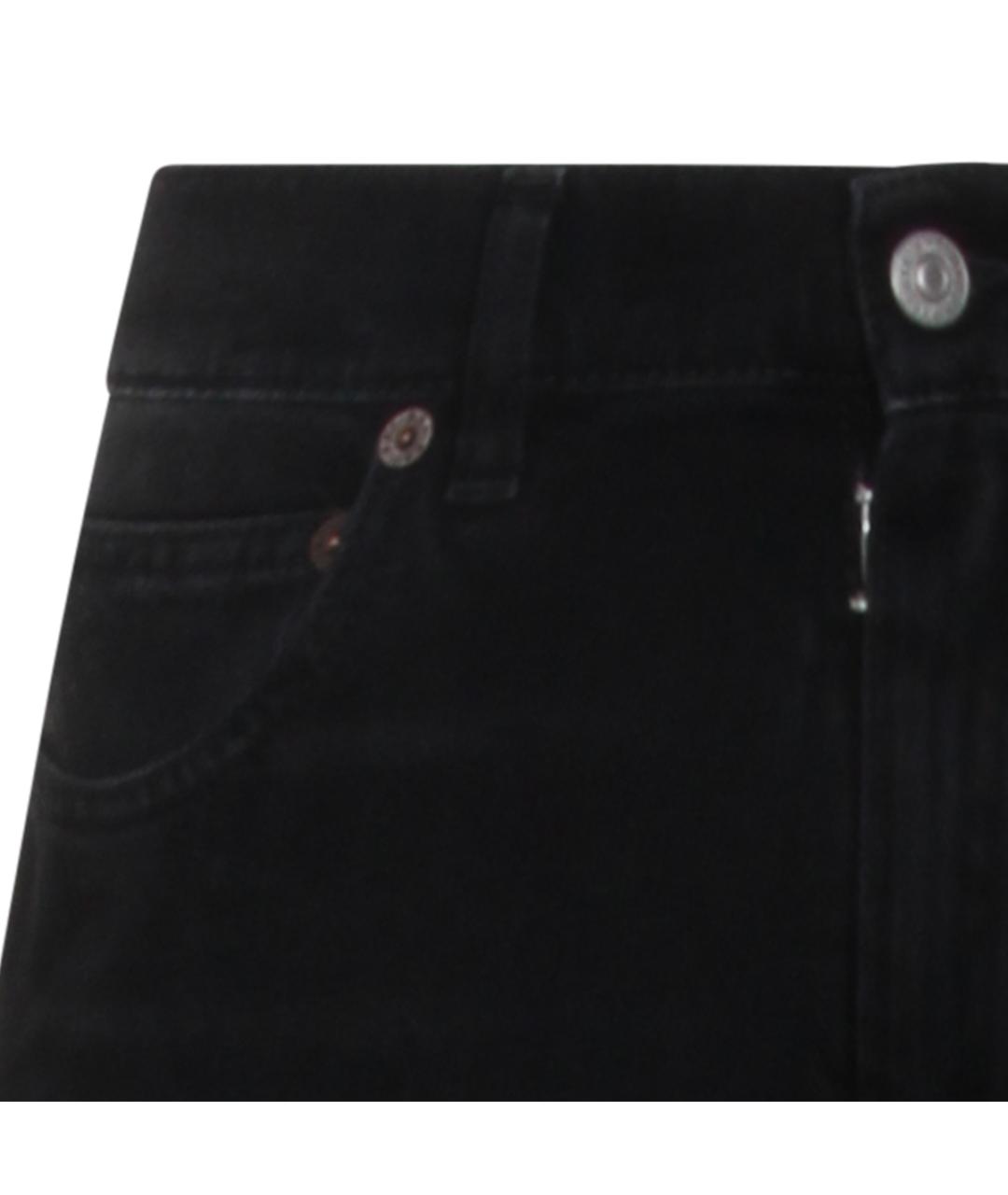 MM6 MAISON MARGIELA Черные хлопковые прямые джинсы, фото 4