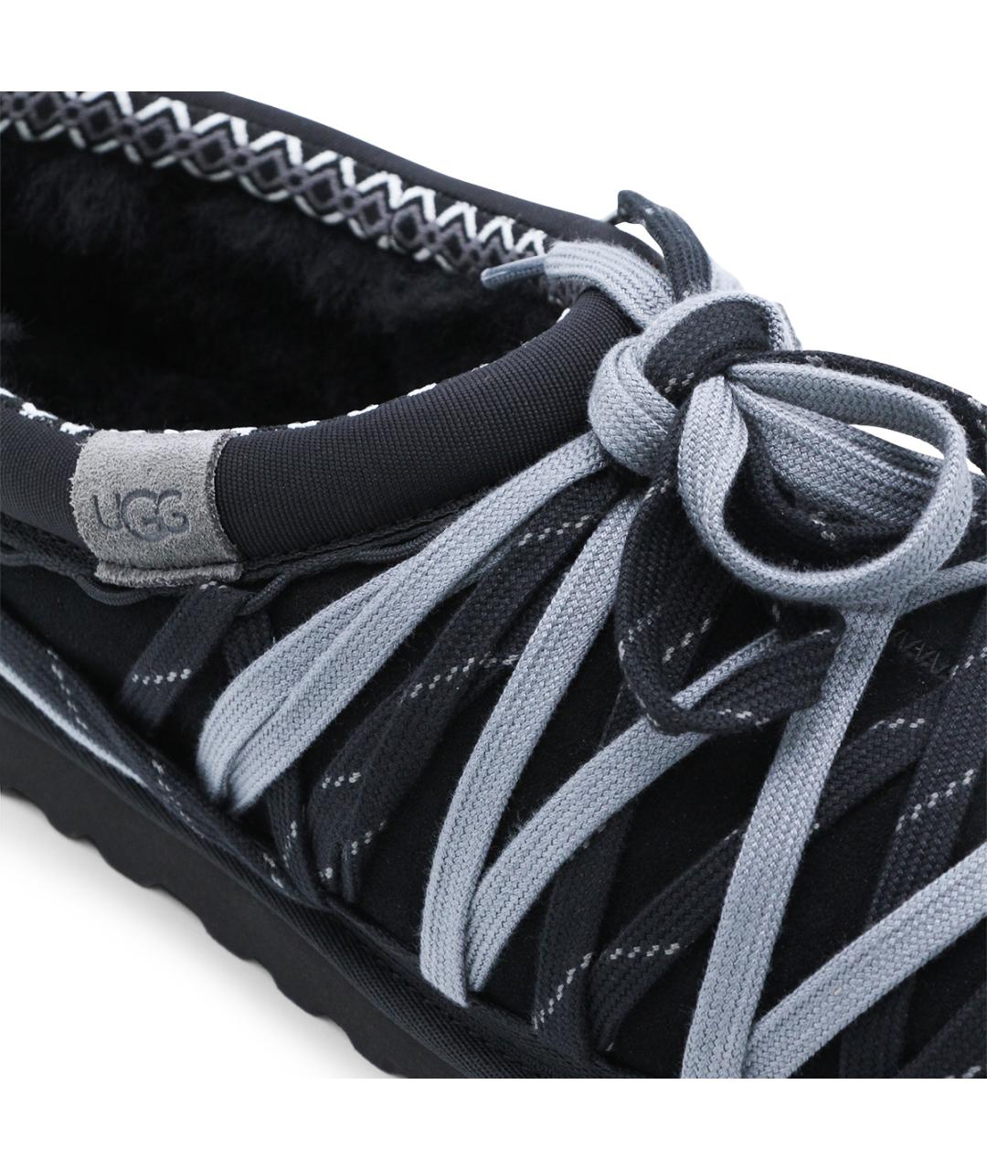 UGG AUSTRALIA Черные кожаные низкие ботинки, фото 4