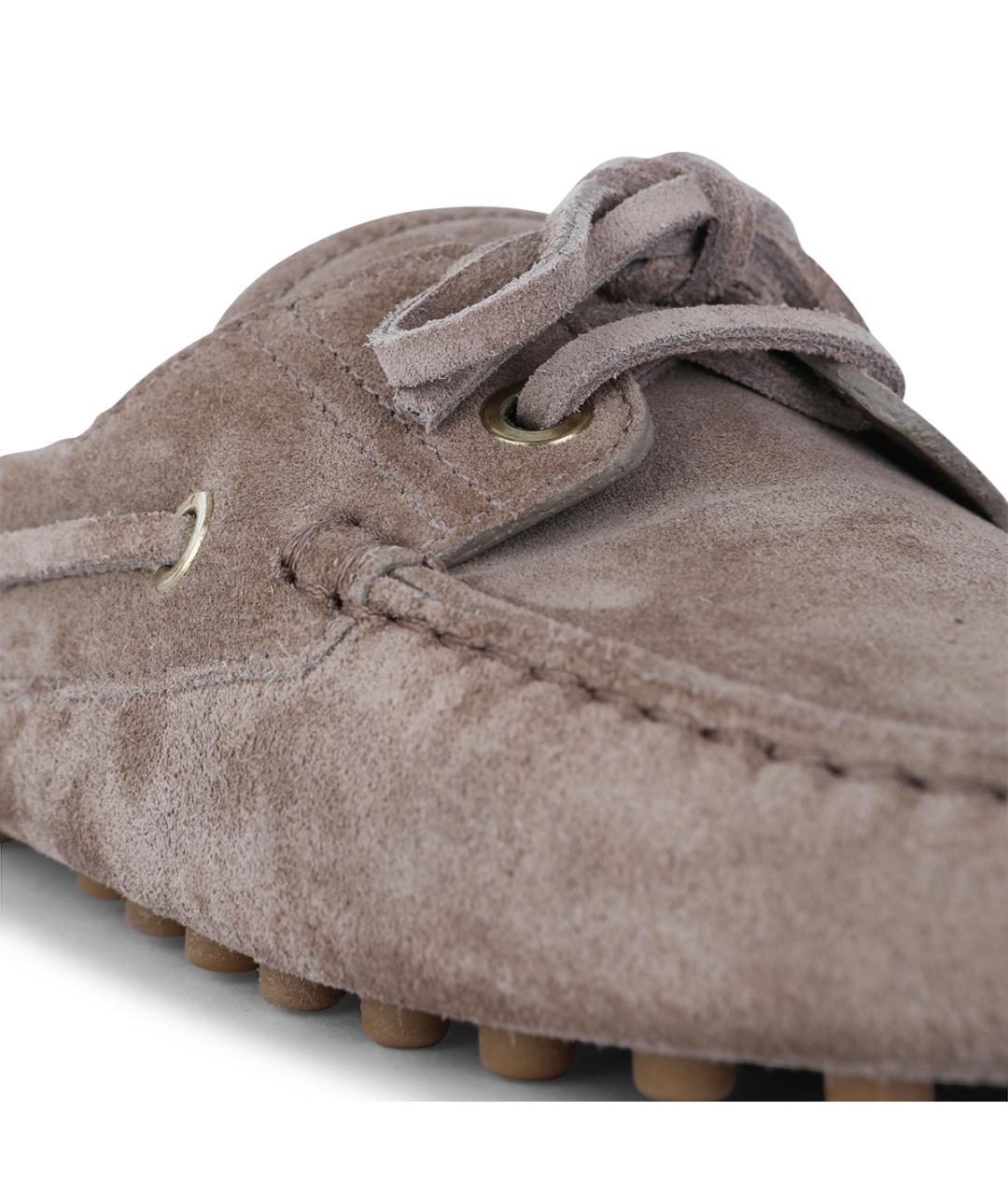 TOD'S Бежевые замшевые лоферы, фото 4