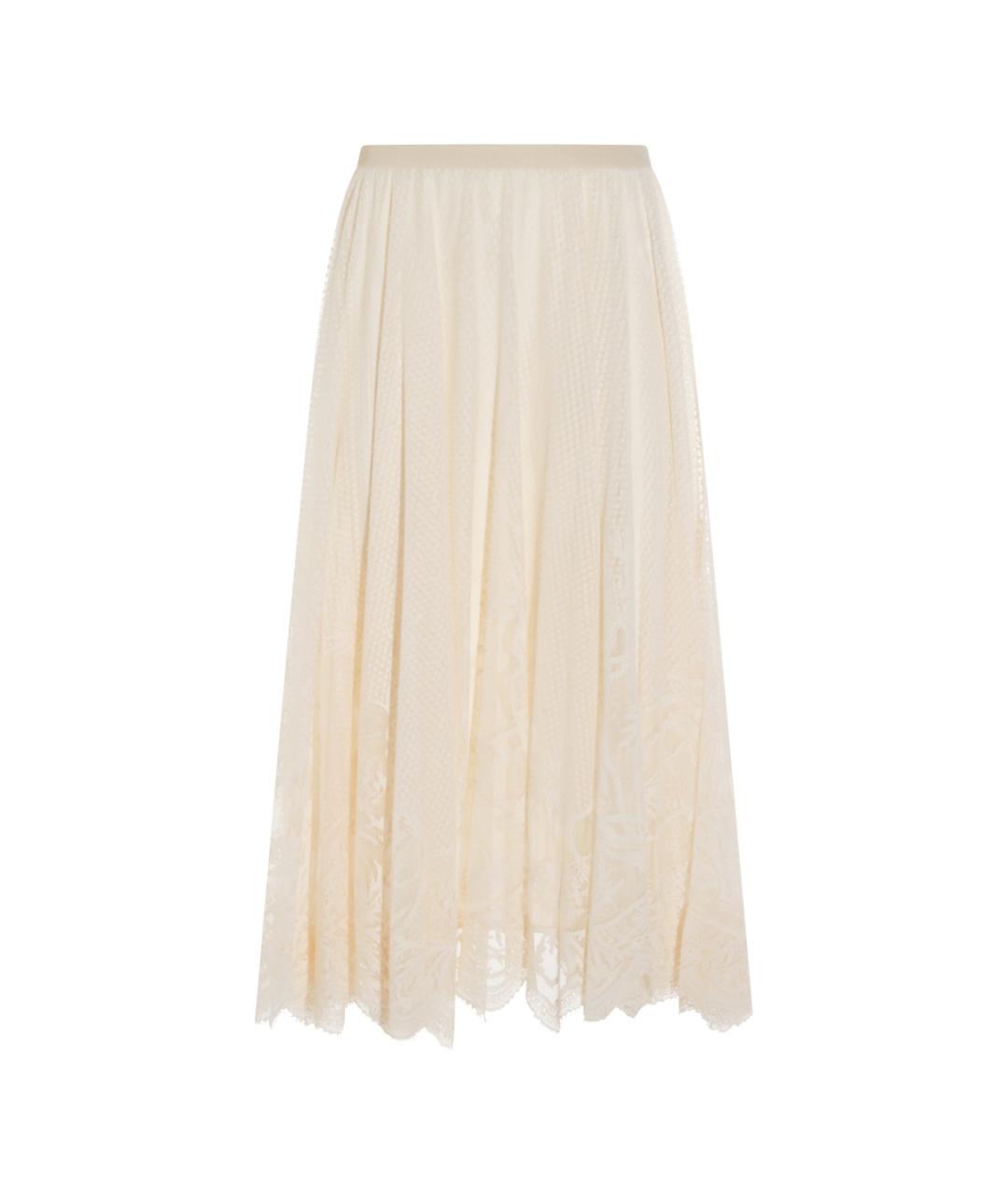 FABIANA FILIPPI Бежевая хлопковая юбка миди, фото 1