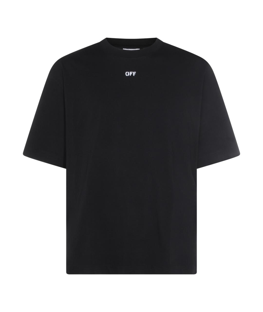 OFF-WHITE Черная хлопковая футболка, фото 1