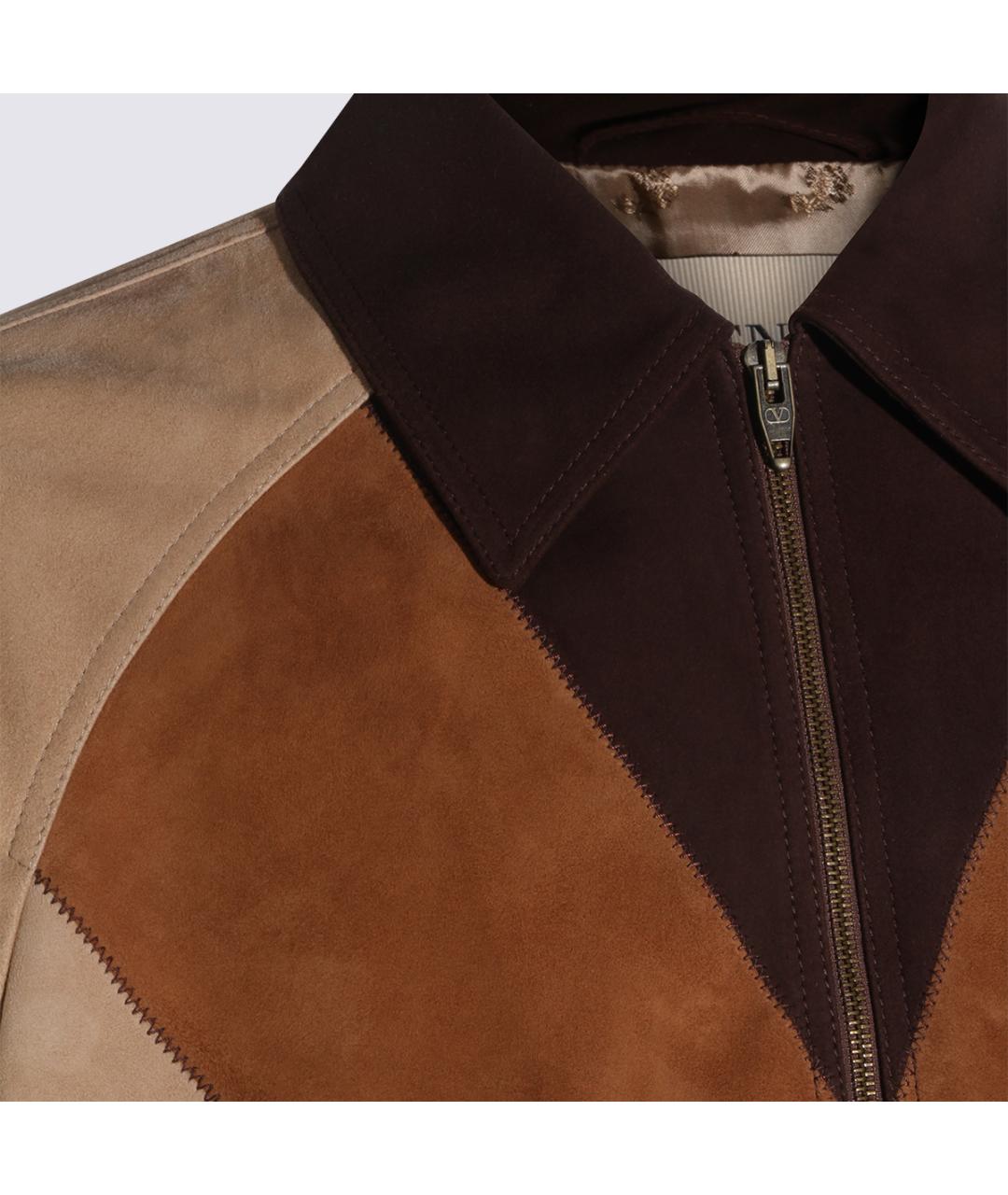 VALENTINO Бежевая кожаная куртка, фото 4