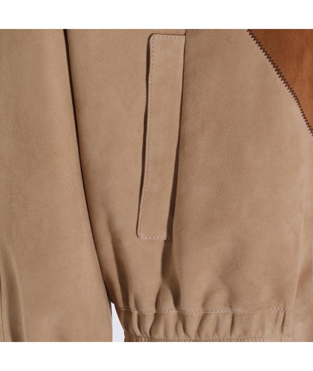 VALENTINO Бежевая кожаная куртка, фото 5