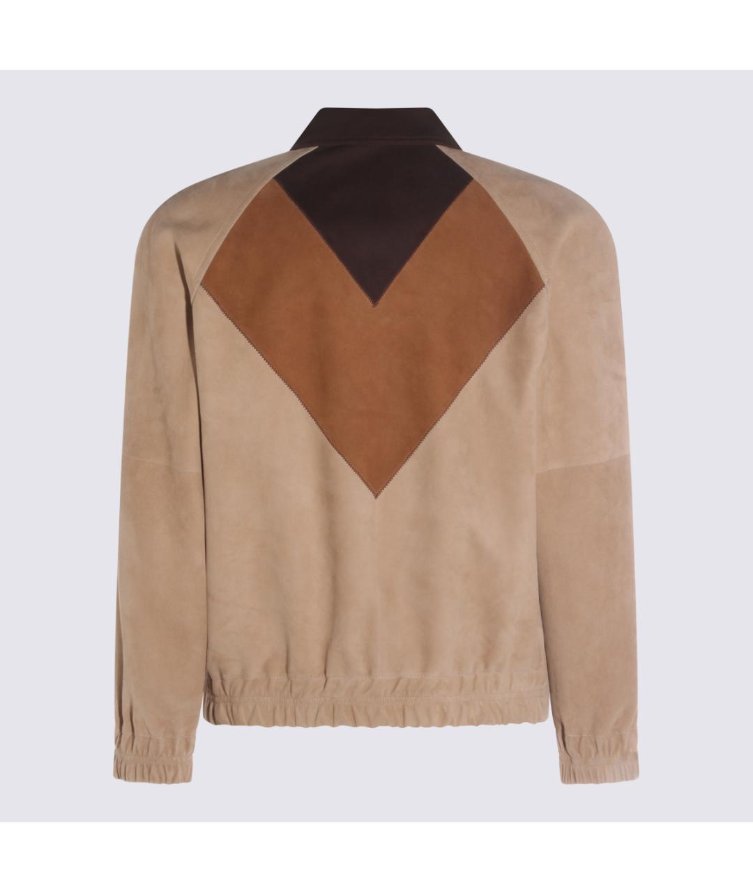 VALENTINO Бежевая кожаная куртка, фото 3