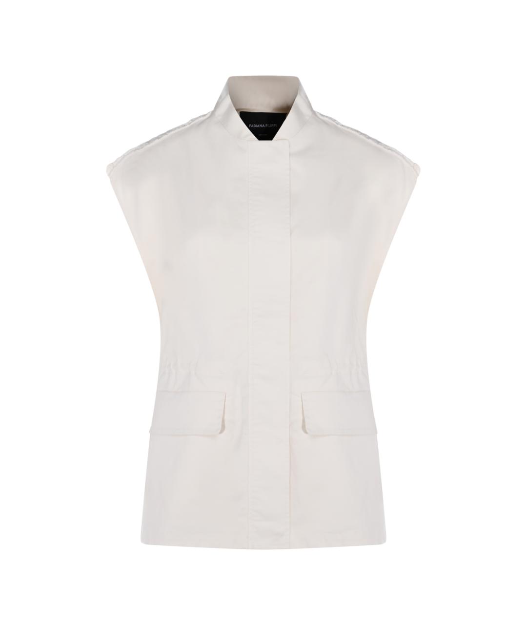 FABIANA FILIPPI Бежевый хлопковый кардиган, фото 1