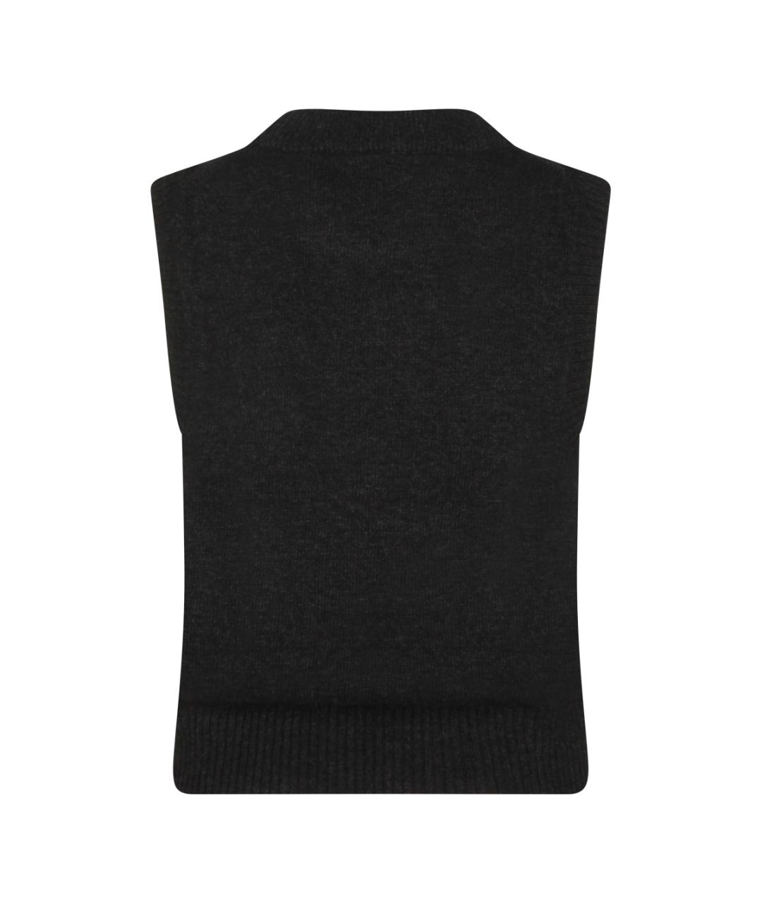 GANNI Черная шерстяная жилетка, фото 2