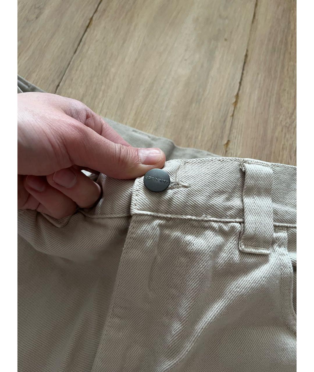 CARHARTT WIP Бежевые хлопковые повседневные брюки, фото 3