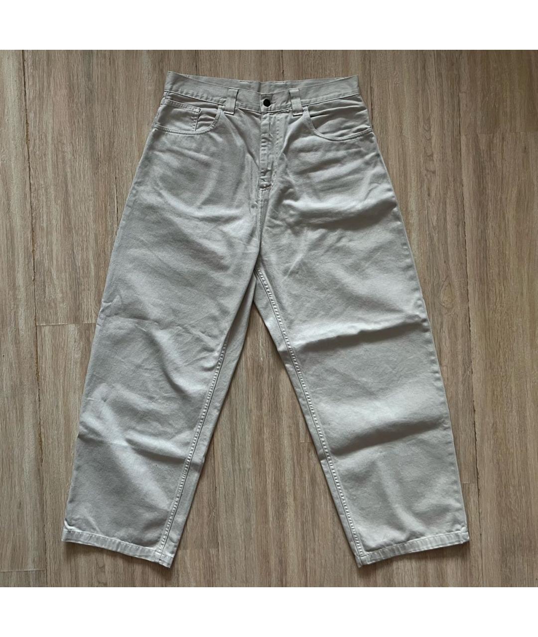 CARHARTT WIP Бежевые хлопковые повседневные брюки, фото 8