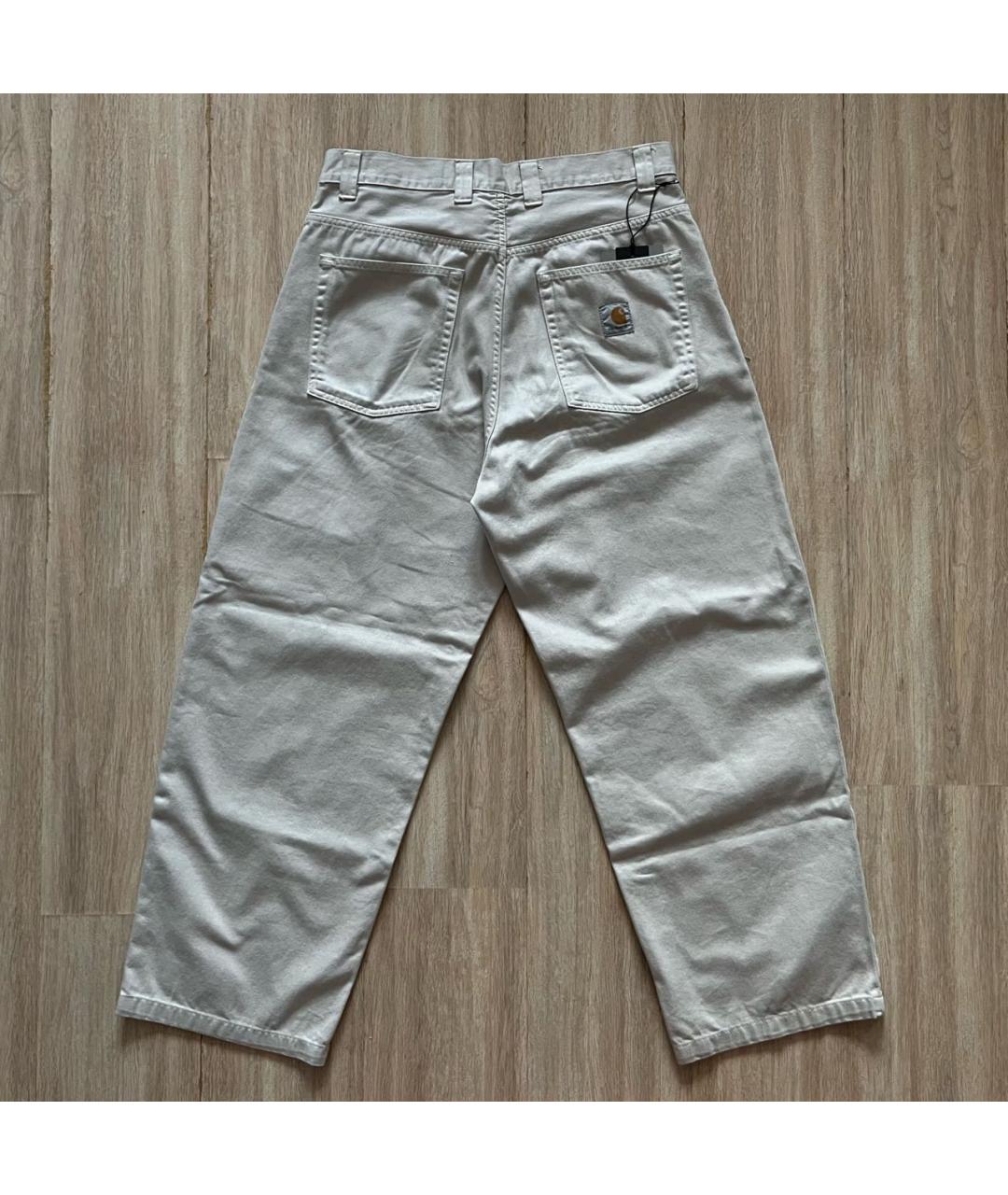 CARHARTT WIP Бежевые хлопковые повседневные брюки, фото 2