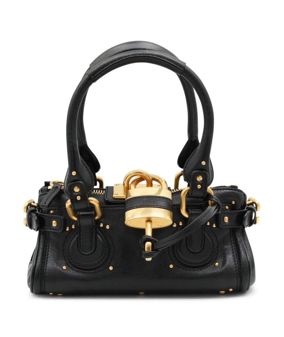 CHLOE Черная кожаная сумка тоут, фото 1