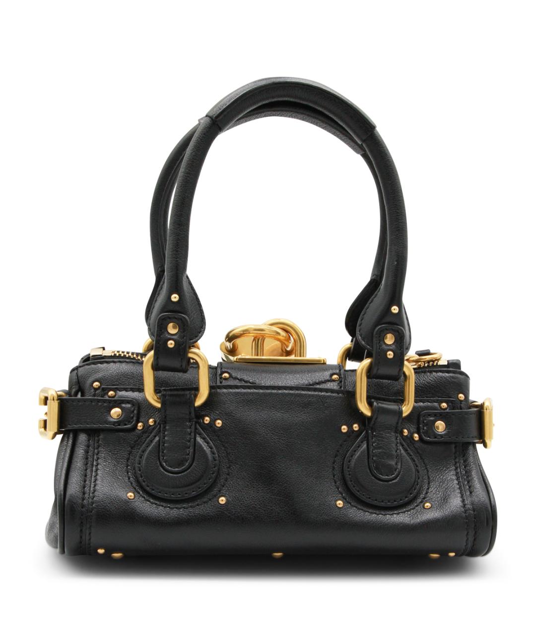 CHLOE Черная кожаная сумка тоут, фото 3