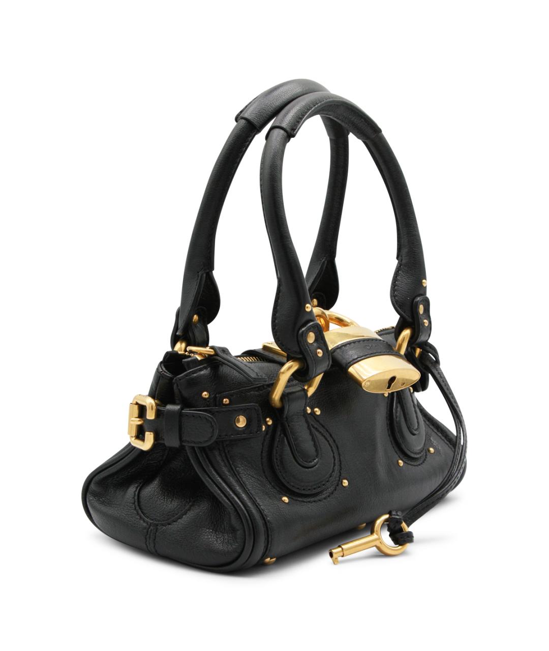 CHLOE Черная кожаная сумка тоут, фото 2