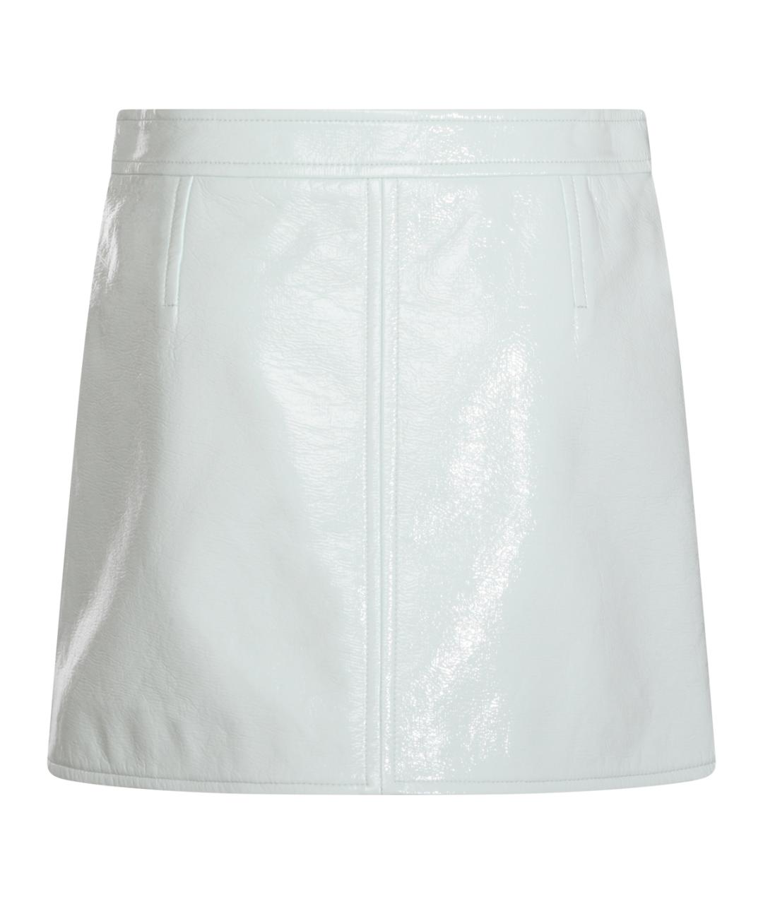 COURREGES Голубая хлопковая юбка мини, фото 2