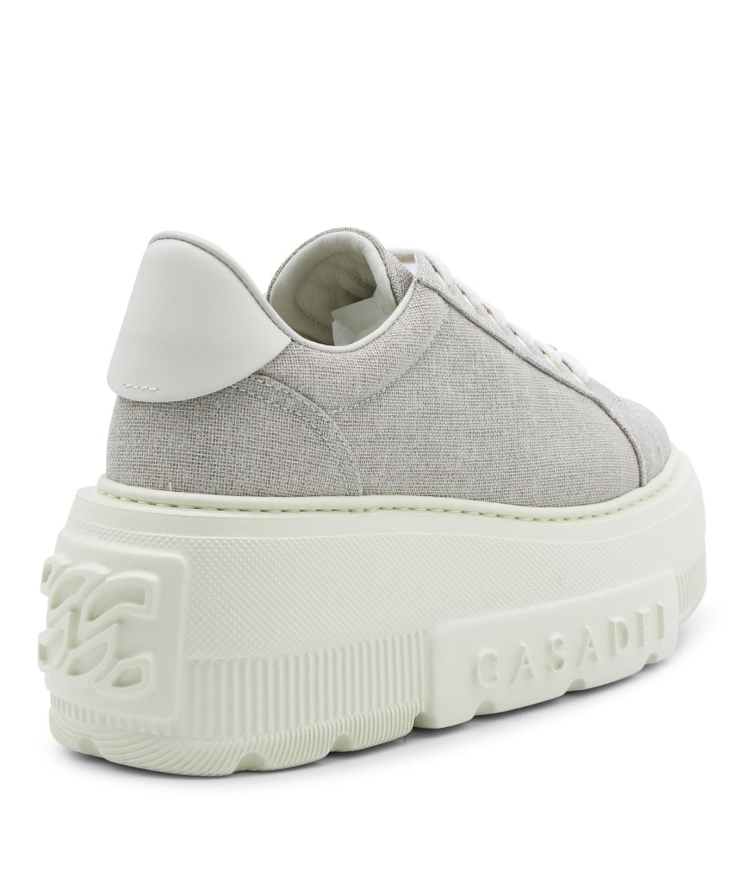 CASADEI Бежевые текстильные кроссовки, фото 3