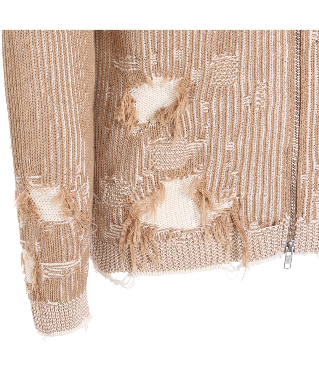 MM6 MAISON MARGIELA Бежевый хлопковый кардиган, фото 3