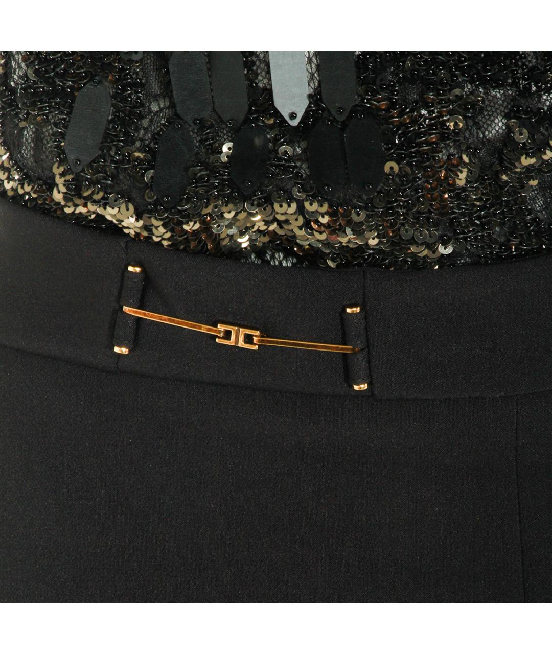 ELISABETTA FRANCHI Черный синтетический комбинезон, фото 2