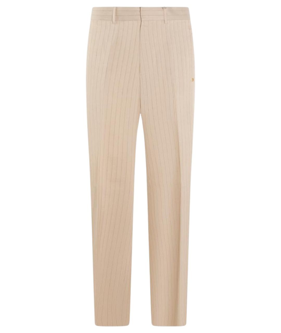 AMIRI Бежевые вискозные повседневные брюки, фото 1