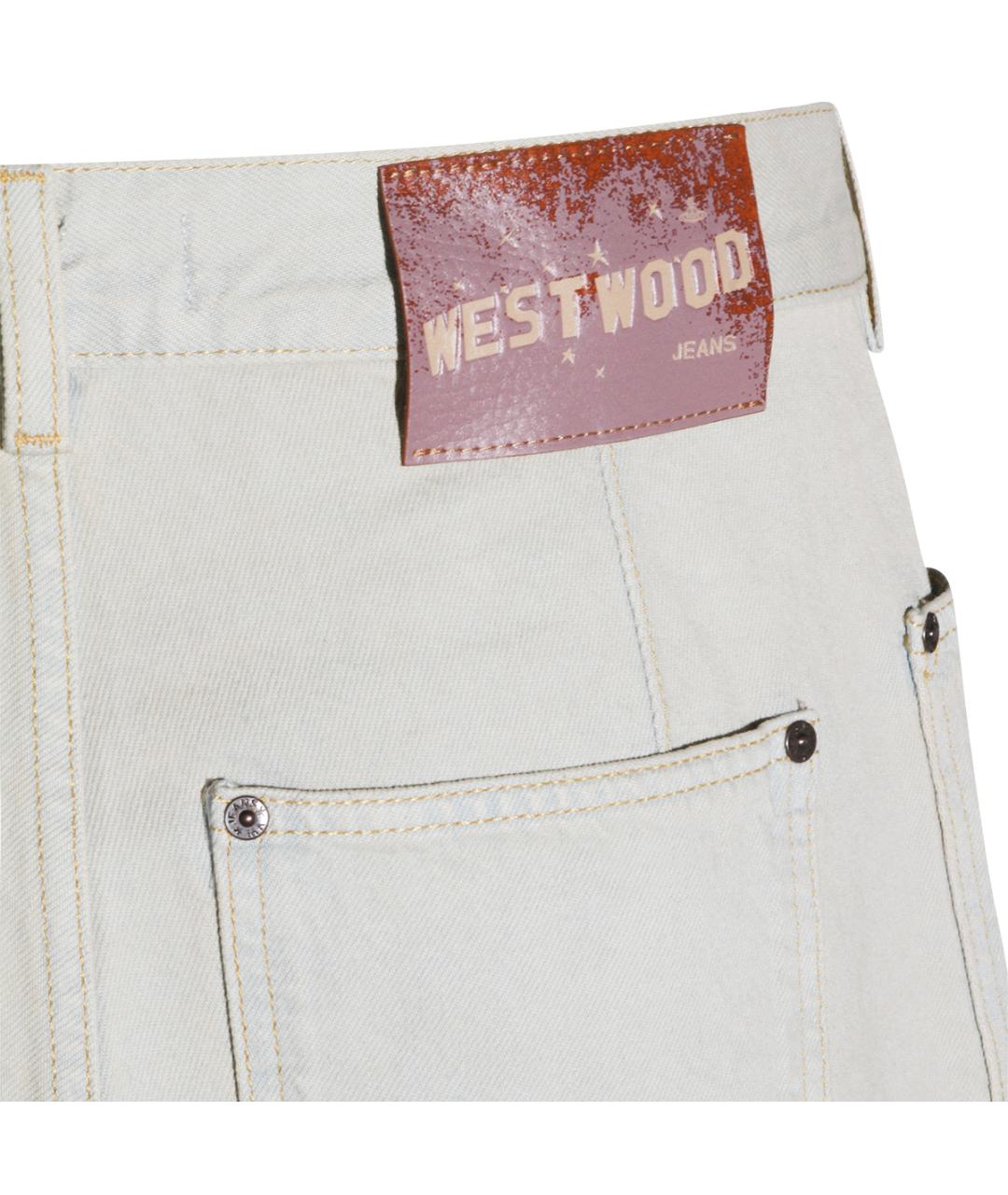 VIVIENNE WESTWOOD Голубые хлопковые прямые джинсы, фото 4