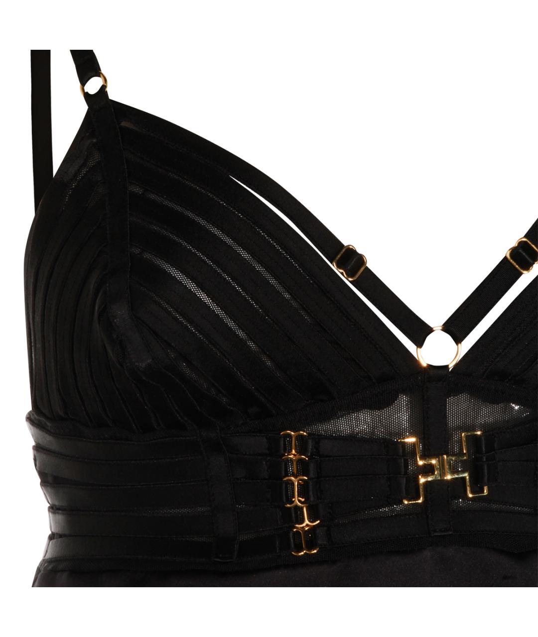 ELISABETTA FRANCHI Черное полиэстеровое вечернее платье, фото 3