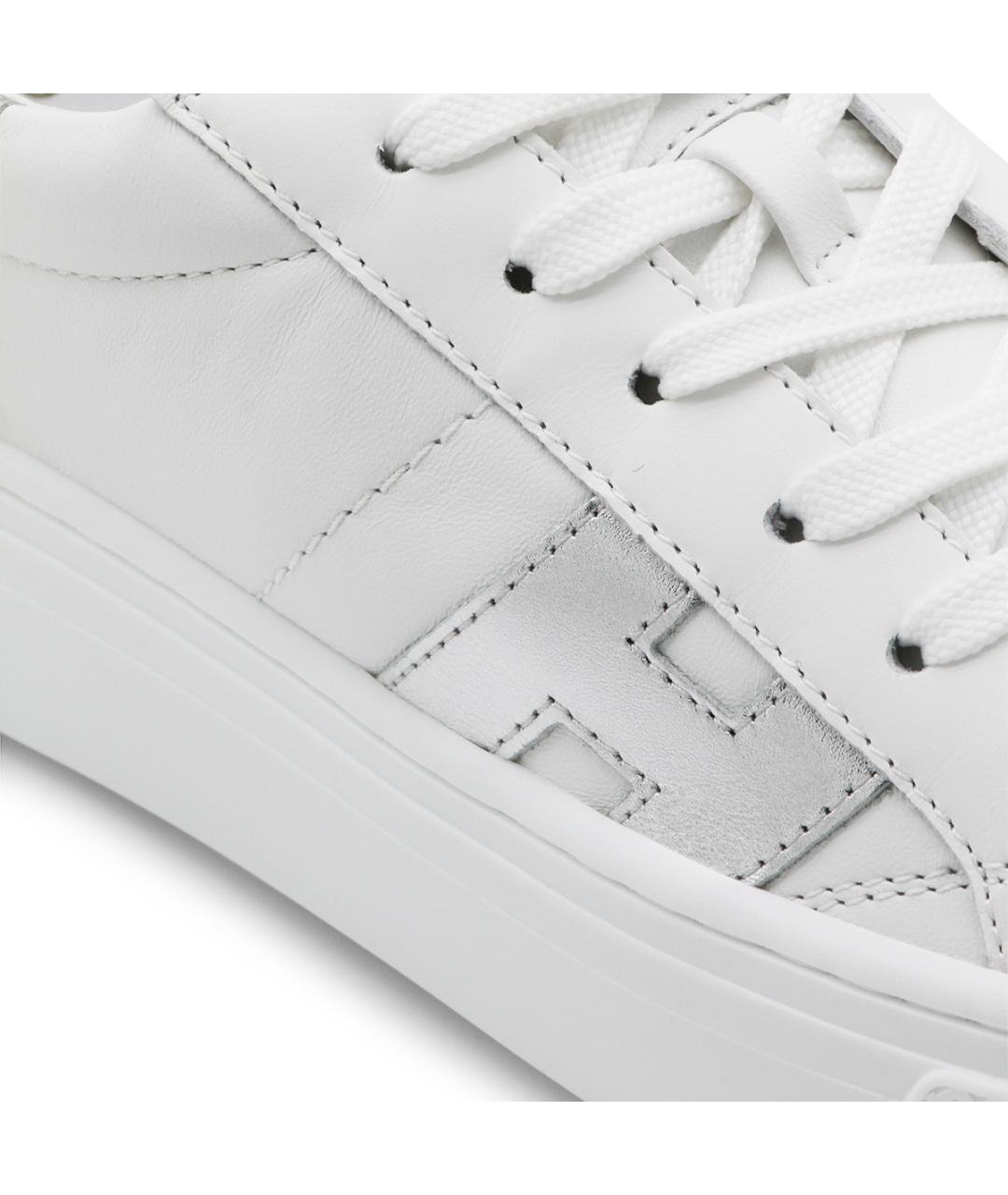 HOGAN Белые кожаные кроссовки, фото 4