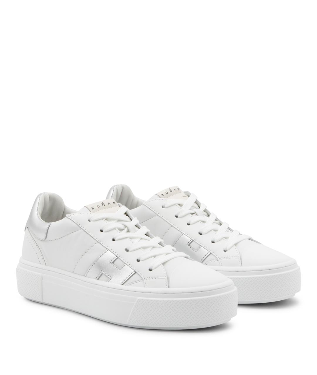 HOGAN Белые кожаные кроссовки, фото 2