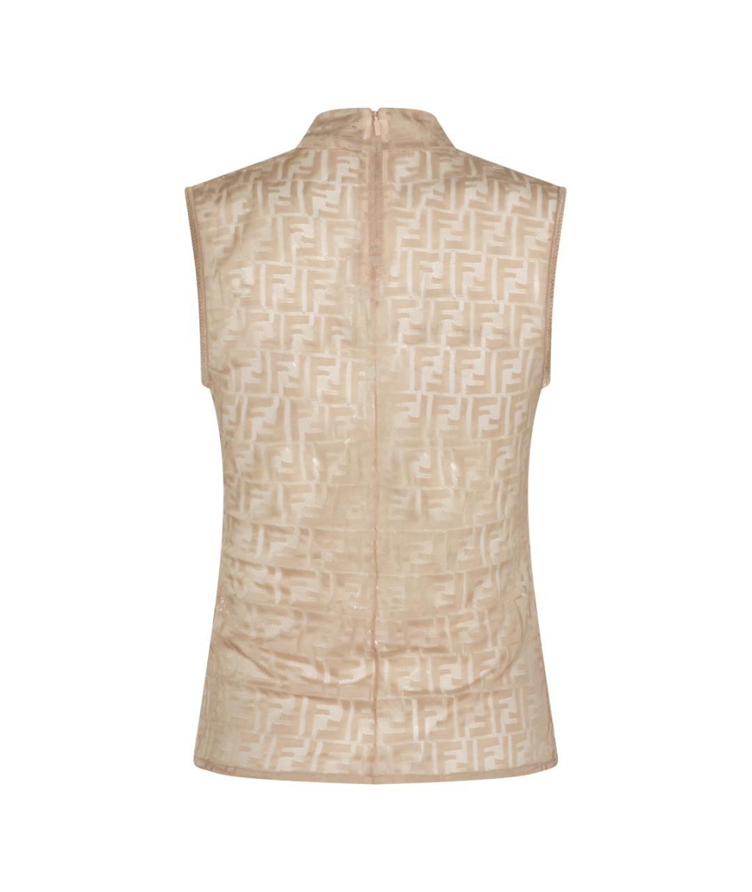 FENDI Бежевая майка, фото 2