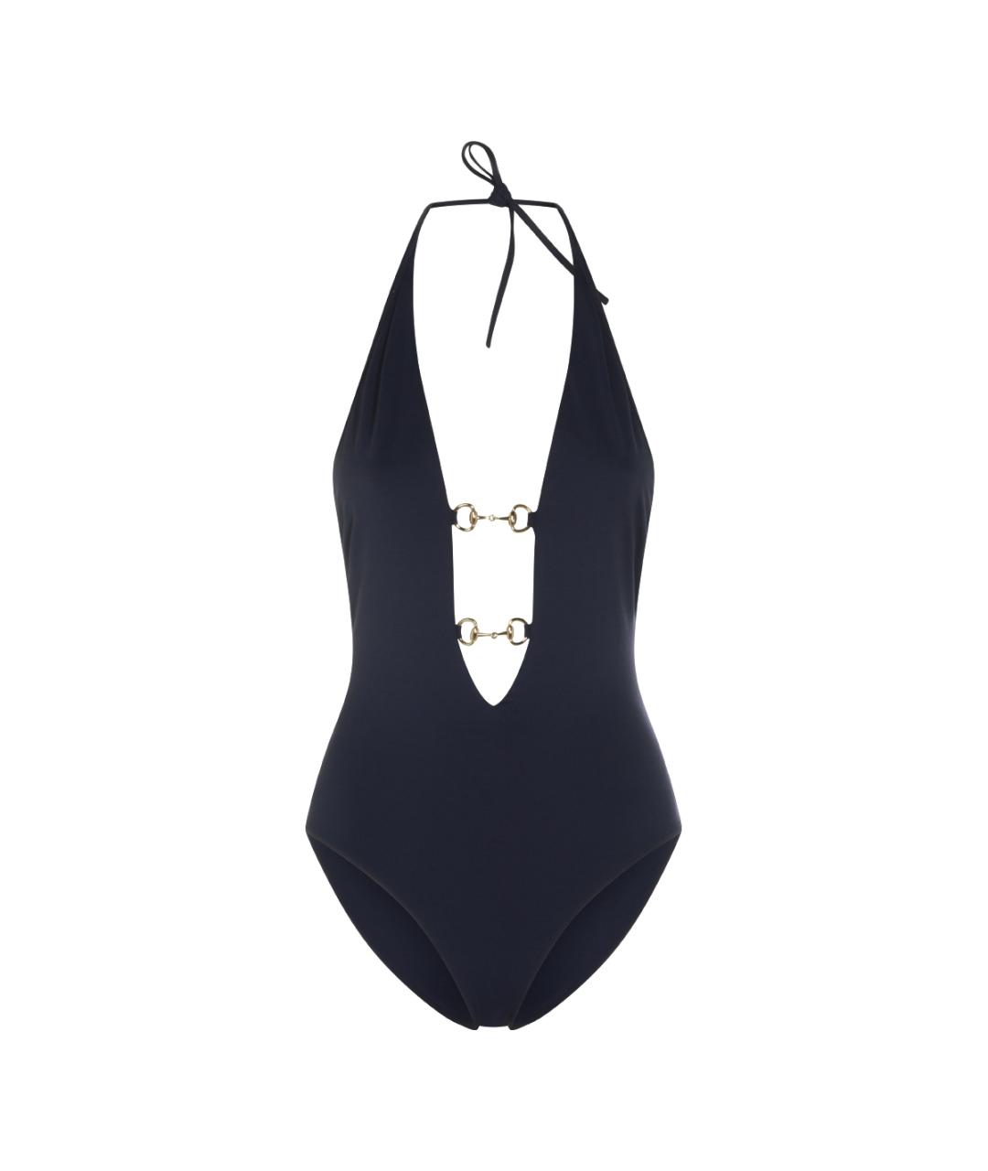 GUCCI Темно-синий синтетический купальник, фото 1