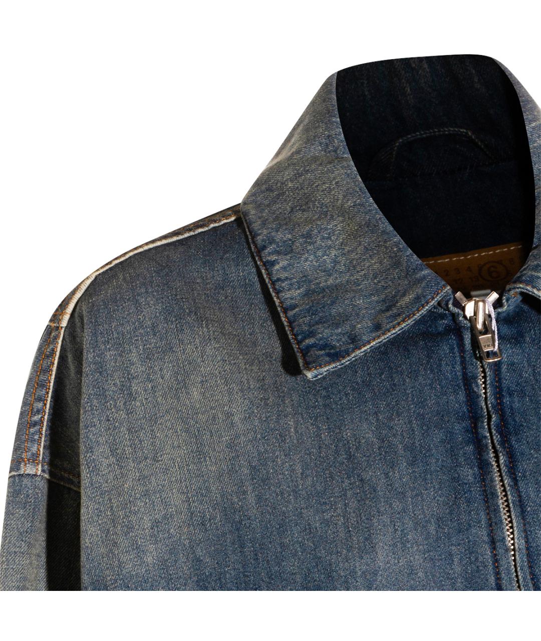 MM6 MAISON MARGIELA Синяя хлопковая куртка, фото 4