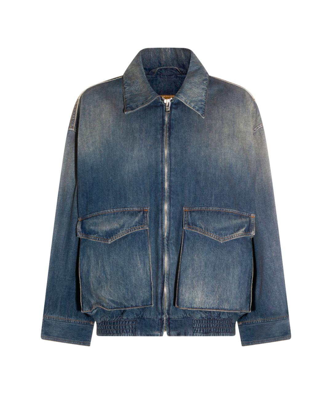 MM6 MAISON MARGIELA Синяя хлопковая куртка, фото 1