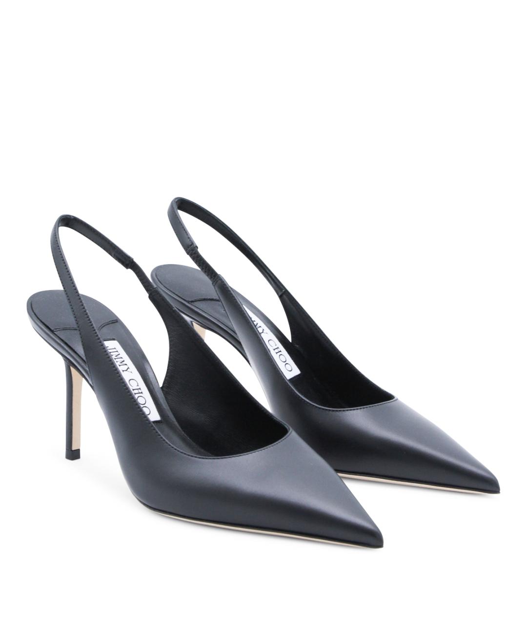 JIMMY CHOO Черные кожаные туфли, фото 2