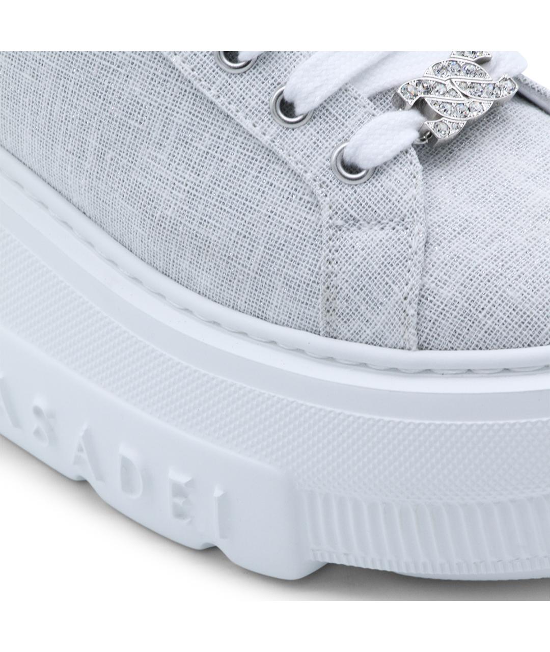 CASADEI Бежевые кожаные кроссовки, фото 4