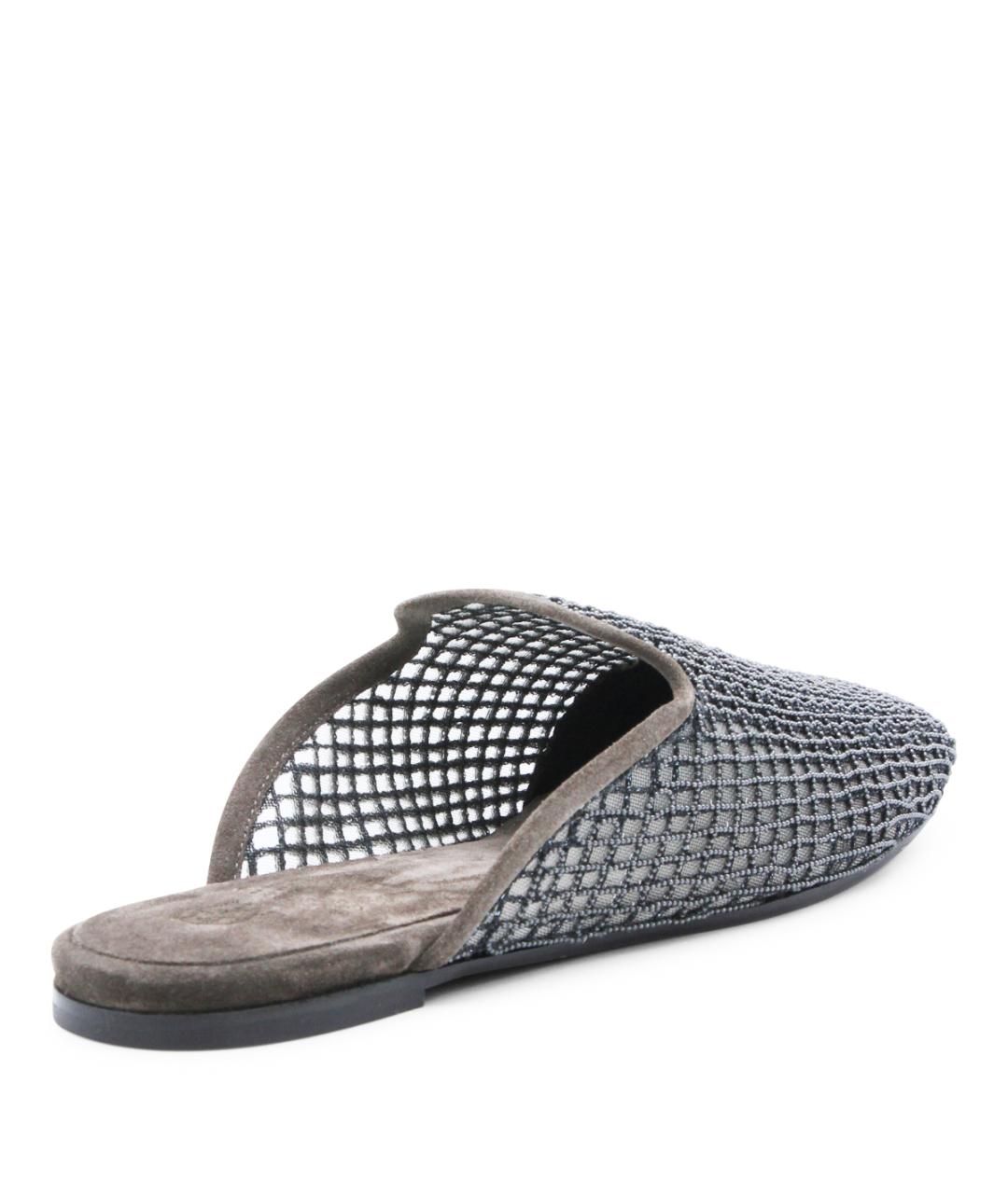 BRUNELLO CUCINELLI Серые замшевые сабо, фото 5