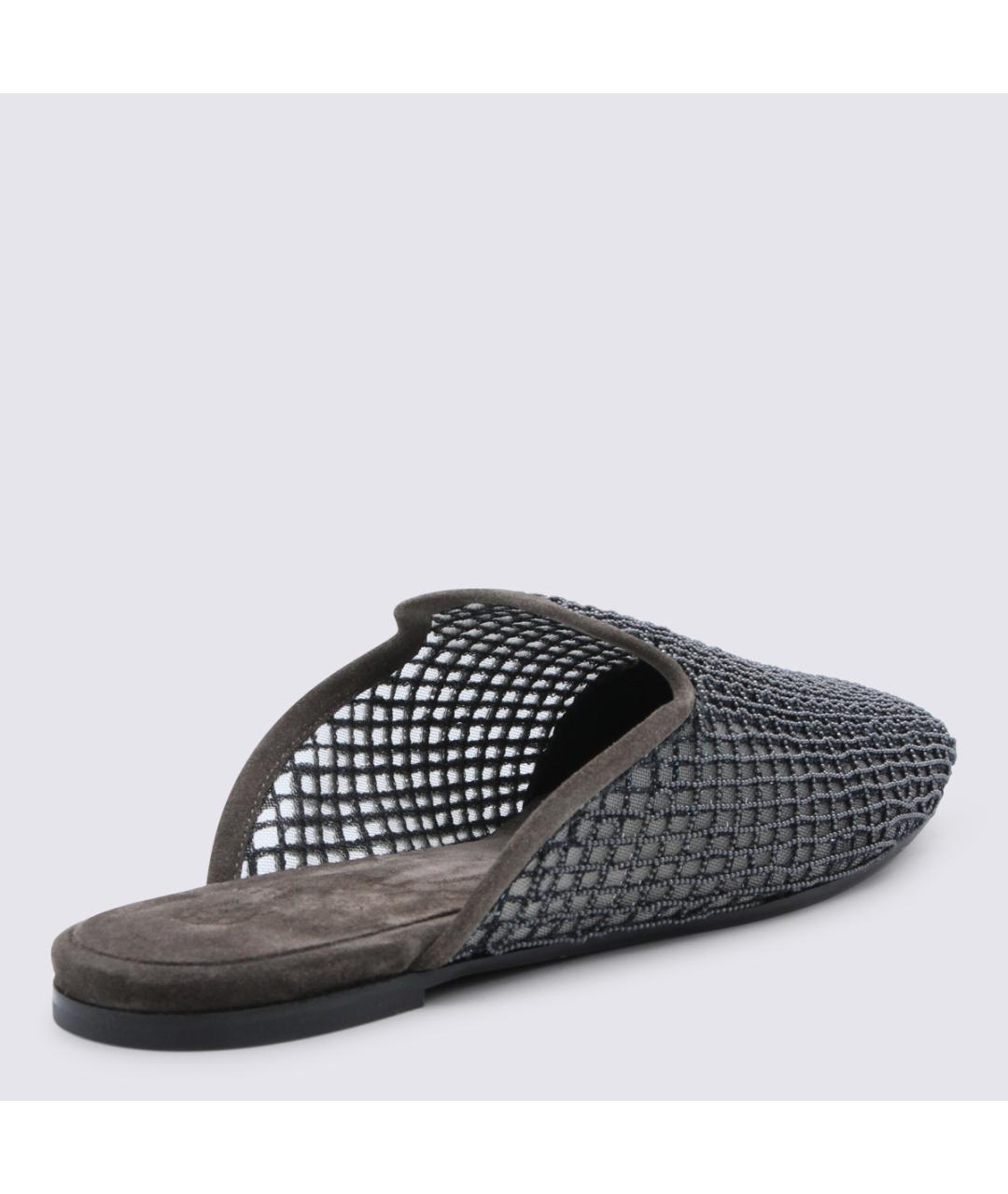 BRUNELLO CUCINELLI Серые замшевые сабо, фото 6