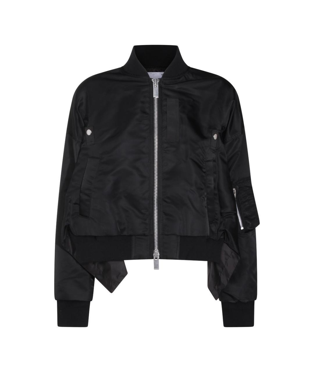 SACAI Черная полиамидовая куртка, фото 1