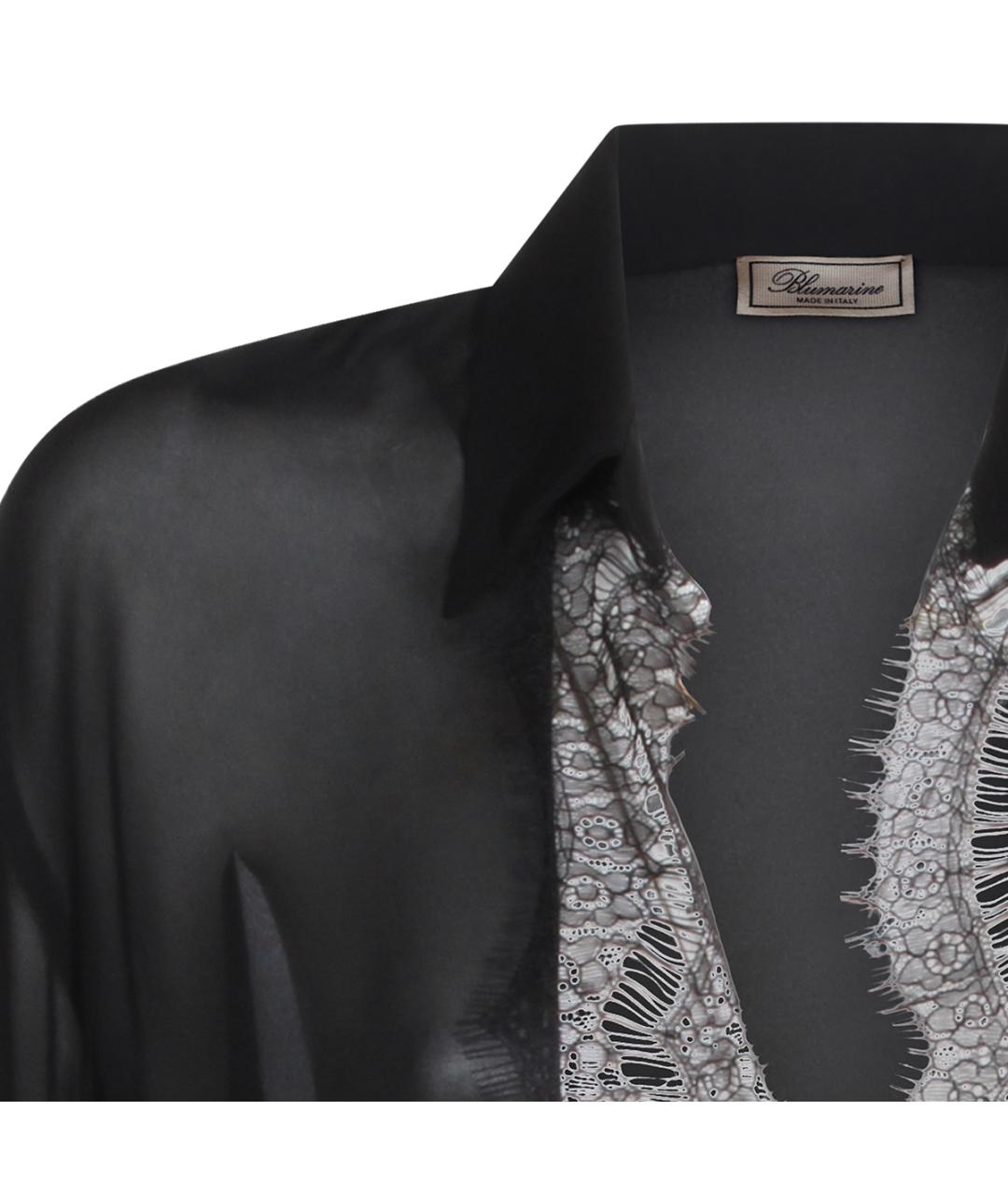 BLUMARINE Черная вискозная рубашка, фото 4