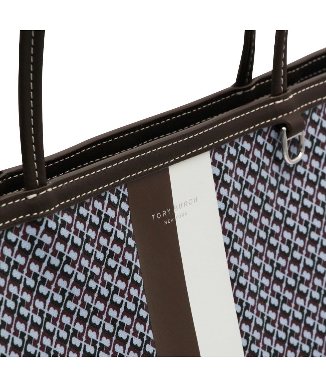 TORY BURCH Синяя кожаная сумка тоут, фото 4