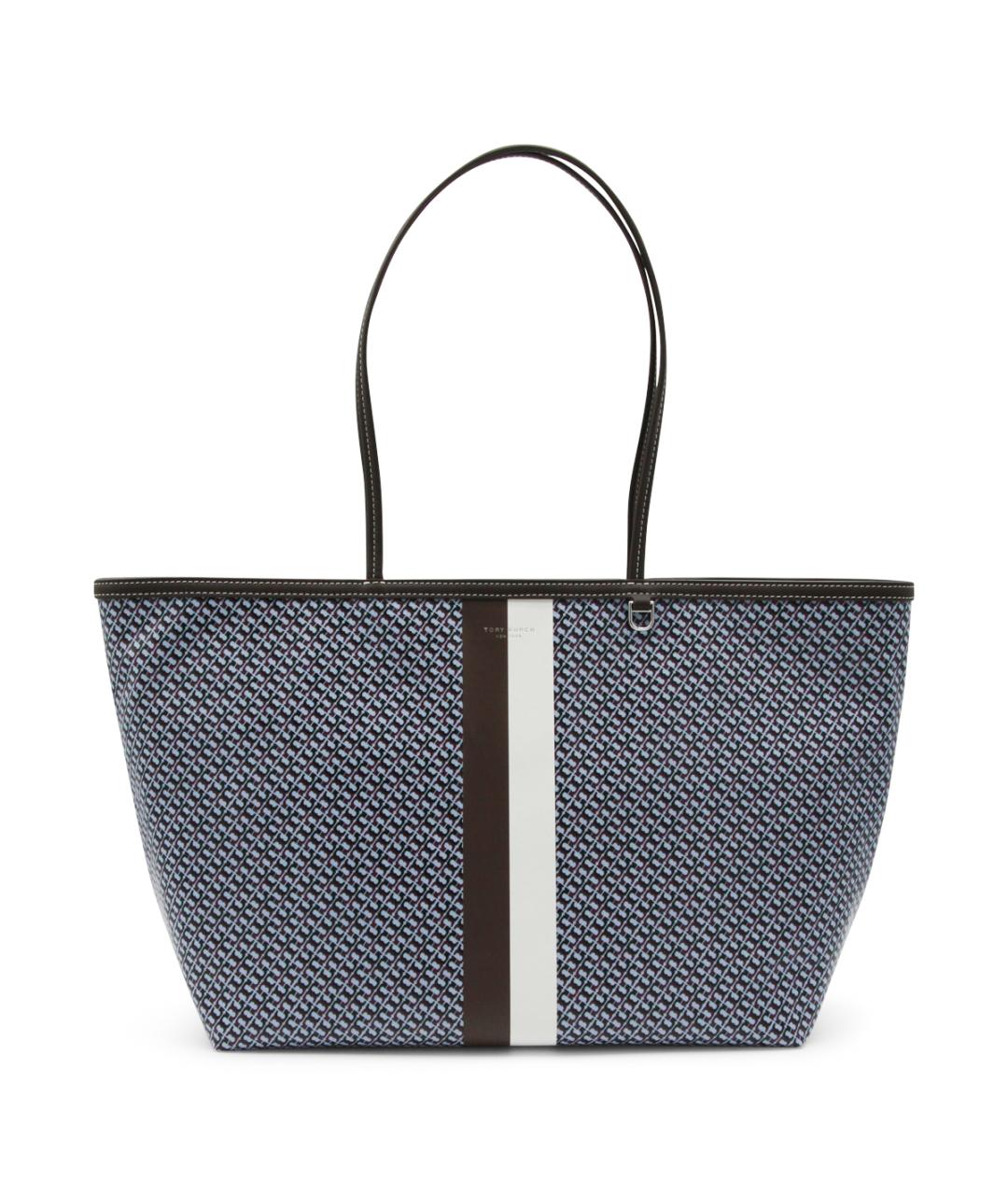 TORY BURCH Синяя кожаная сумка тоут, фото 1