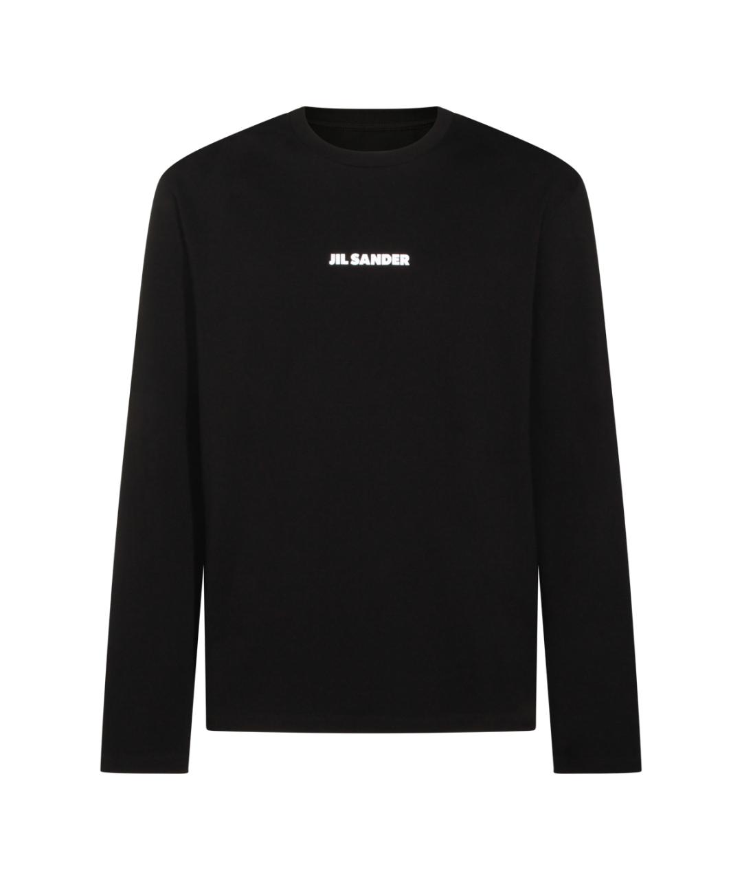 JIL SANDER Черная хлопковая футболка, фото 1