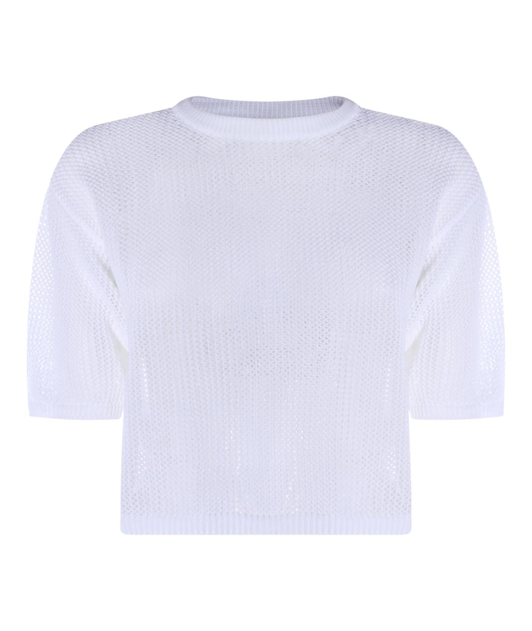 ANTONELLI FIRENZE Белый хлопковый джемпер / свитер, фото 1