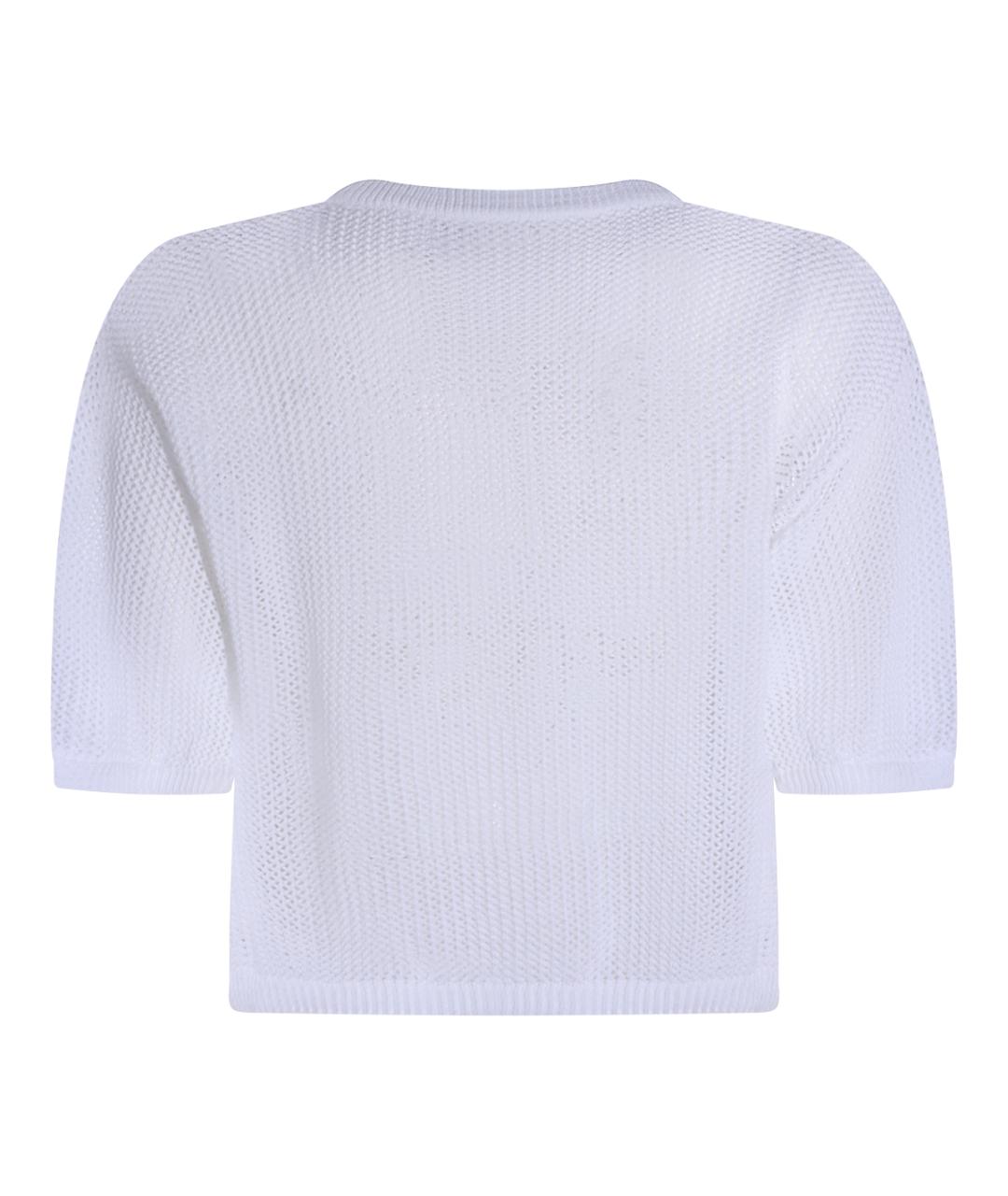 ANTONELLI FIRENZE Белый хлопковый джемпер / свитер, фото 2