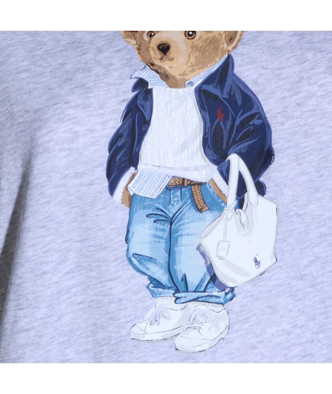 POLO RALPH LAUREN Серая хлопковая футболка, фото 4